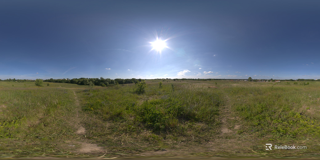 Outdoor Blue Sky Grassland Lawn HDR texture