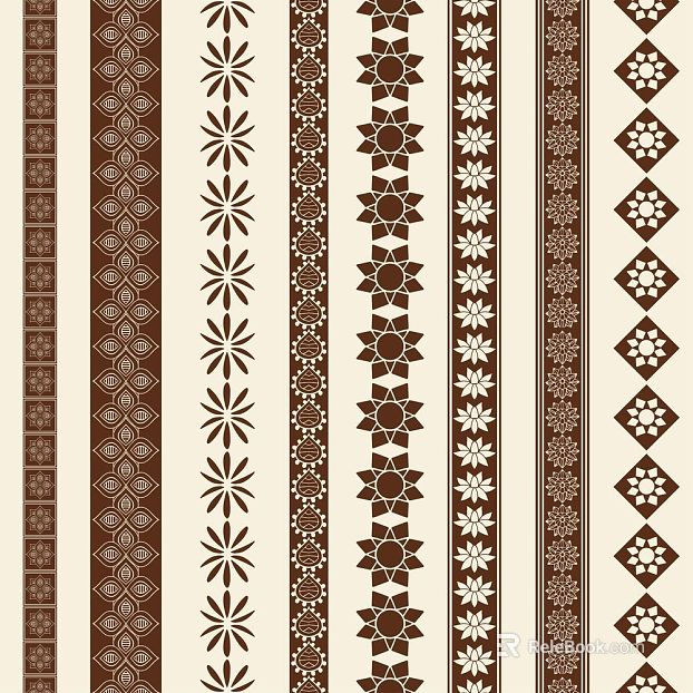 Traditional Tribal Textile Pattern Bohemian Embroidery Earth Brown texture