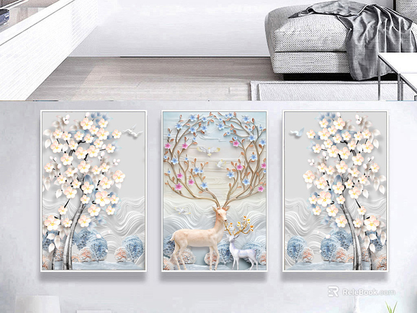 three-dimensional physical painting texture