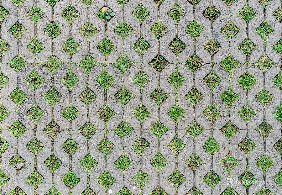 grass-planting brick texture