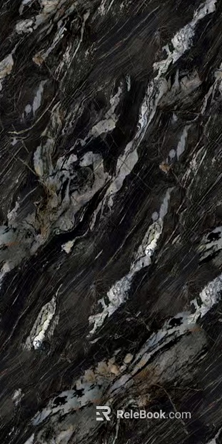 Feather ink black black flowing water pattern marble tile rock plate texture