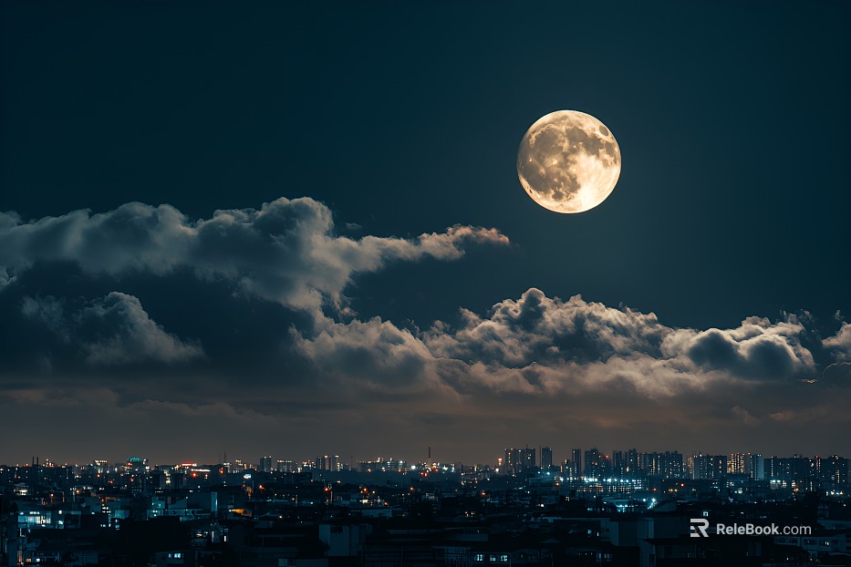 Night view City exterior view texture