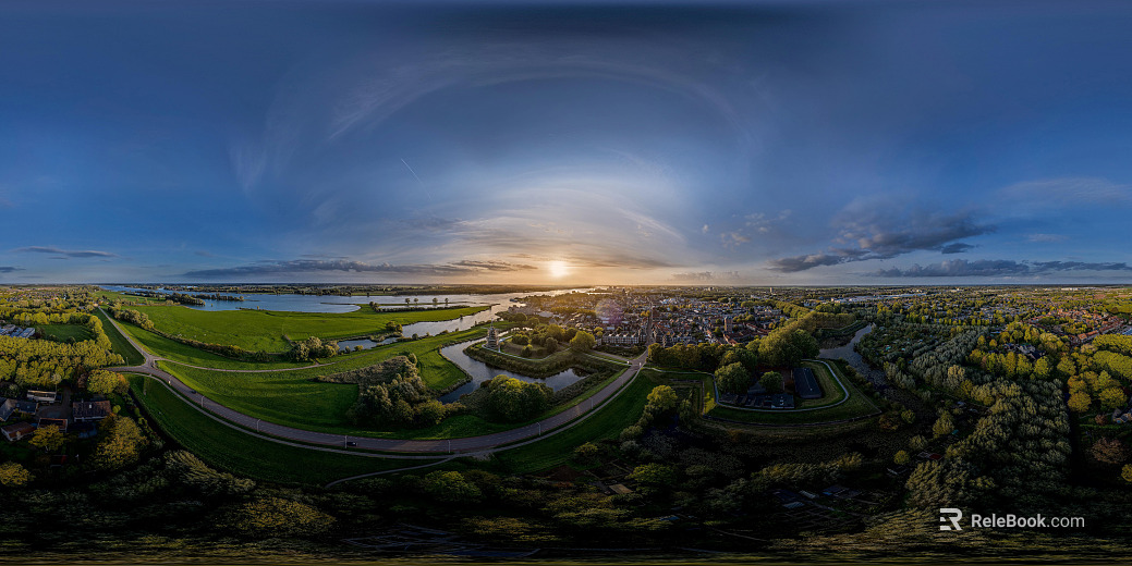 Sunset City HDR texture