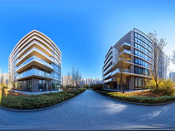 HDR modern cell daytime panorama texture (ID:ffach008388)