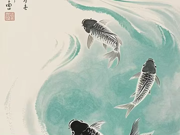 Guofeng ink animal painting texture (ID:ffach279900)