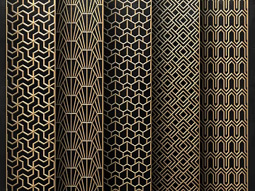 Light Luxury Black Gold Metal Partition Decorative Panel texture (ID:ffaeh482656)