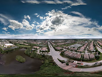 Daytime city bird's eye view HDR texture (ID:ffach453905)