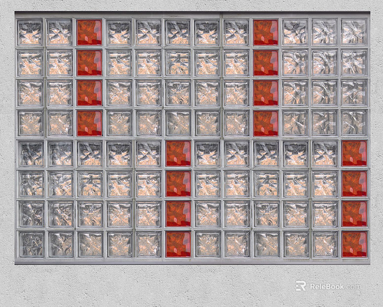 Glass brick concrete cement building exterior wall texture