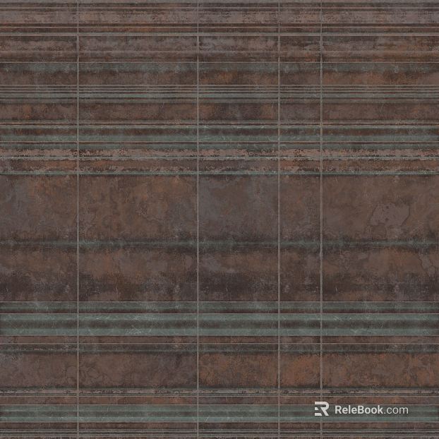 Retro brown green industrial wind tile wall texture
