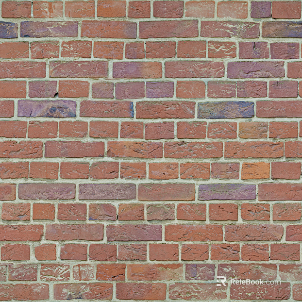 brick wall facade red and blue brick texture