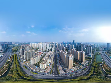 HDR city building bird's eye view panorama texture (ID:ffach160013)