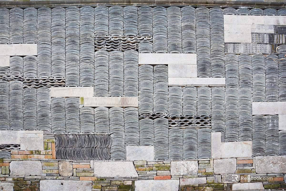 Culture lime tile modeling wall texture