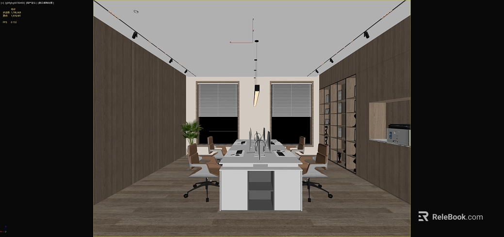 Modern dark gray wood veneer office space wall panel texture