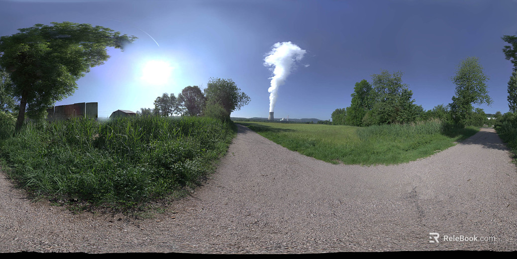 Outdoor Road Lawn Sunny Day HDR texture