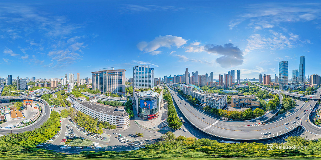 HDR urban ecological greening panorama texture