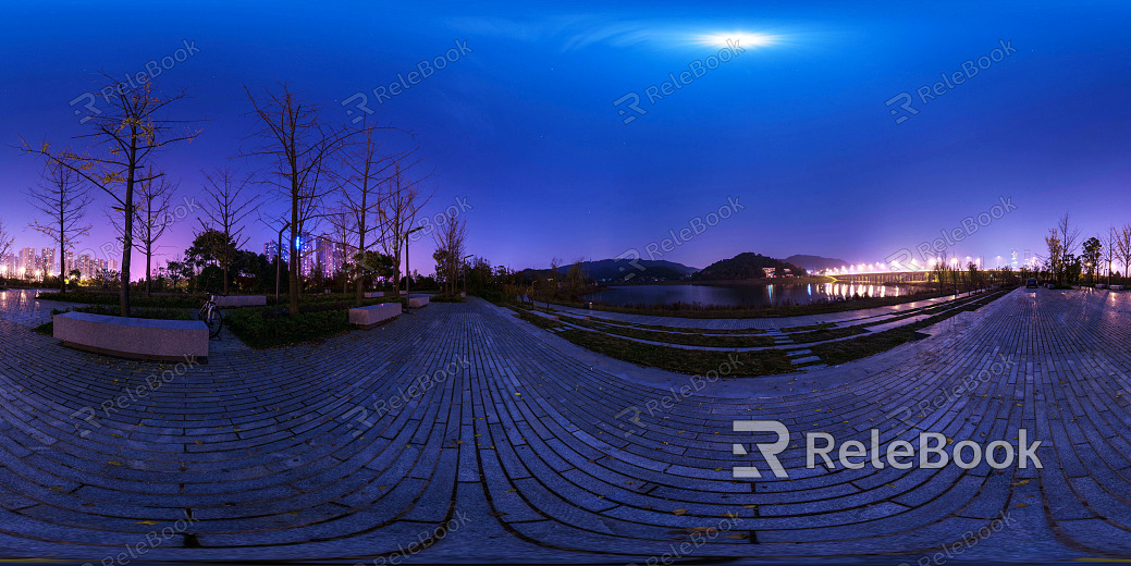 hdr mountain park night sky view texture