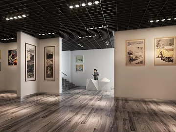 Grey Matte Wood Floor Exhibition Hall Ground texture (ID:ffaeh979601)