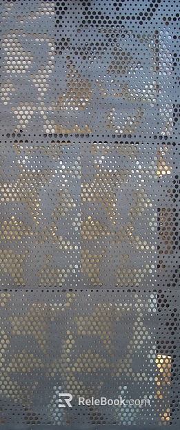 Silver gray perforated metal plate wall decoration texture