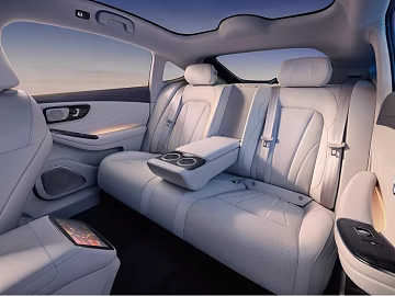 Light gray fine grain leather car rear seat 3d model