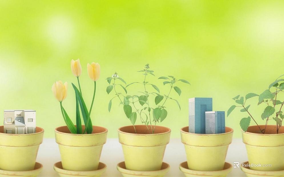 Plant painting texture
