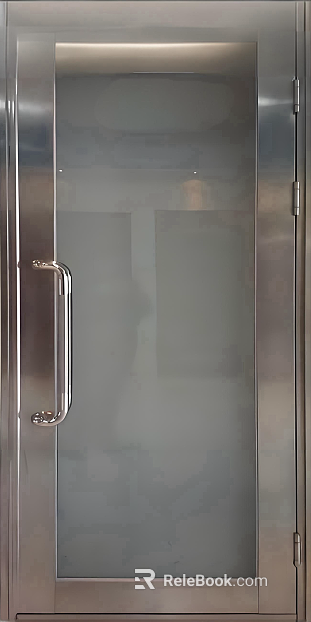 Modern office stainless steel door texture