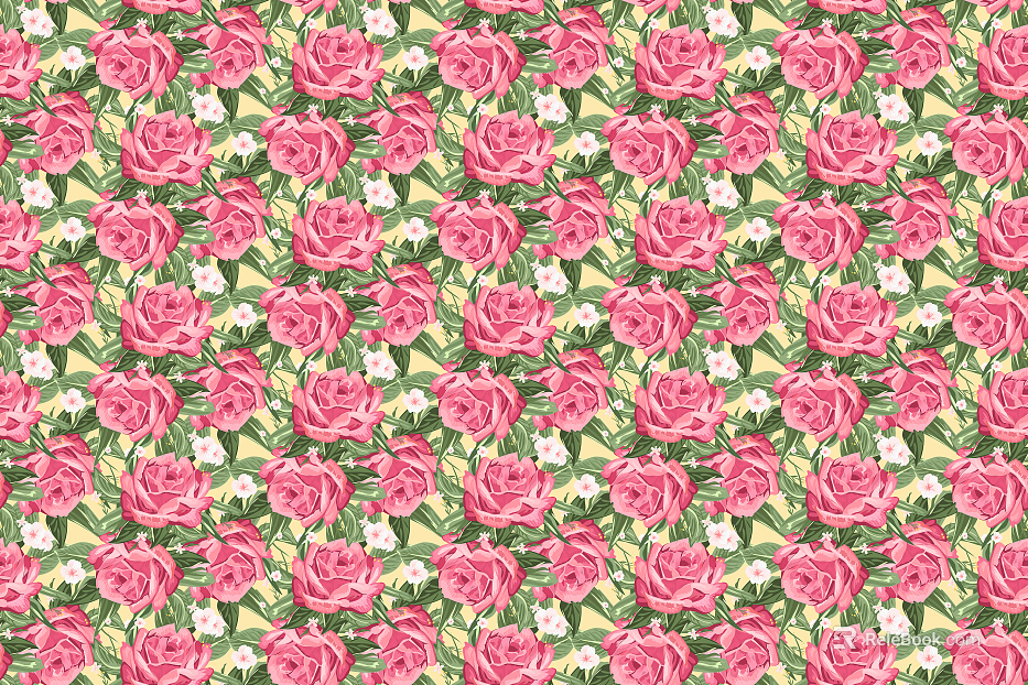 Even grain literary fresh floral plant pattern background mural texture