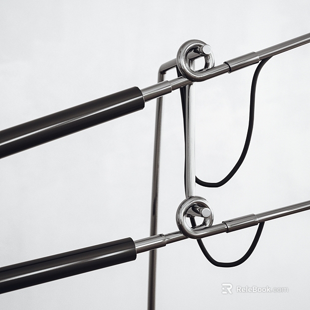 shiny stainless steel hardware components texture