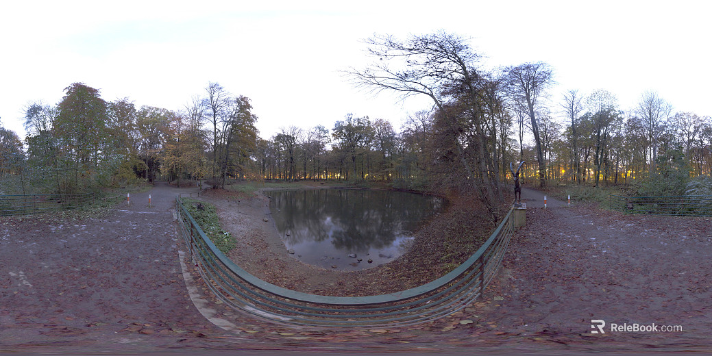 Autumn Leisure Park Lakes HDR texture