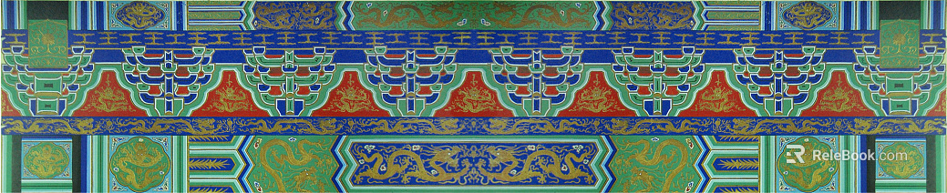 Wall line waist line vector ancient building painted beam picture texture