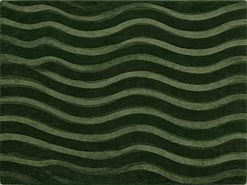 Dark green wave line texture carpet (ID:ffaeh677024)