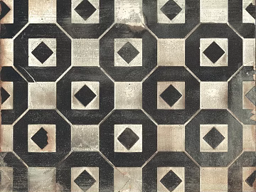 Retro black and white tile floor paving texture (ID:ffaeh031396)
