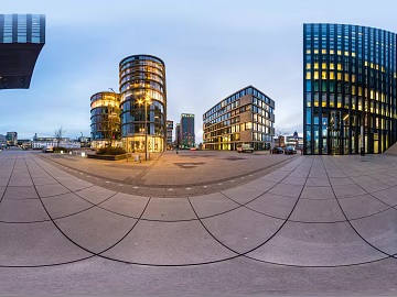 City Office Block Night View HDR texture (ID:ffach425446)