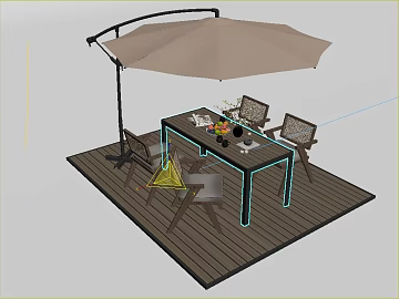 Dark Brown Anticorrosive Wood Outdoor Leisure Tables and Chairs texture (ID:ffaeh251084)