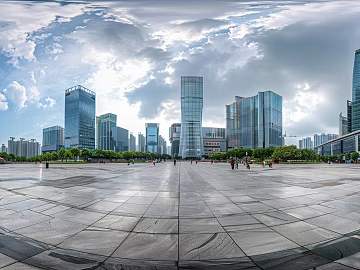 City Outdoor Square Skyline Panoramic HDR texture (ID:ffach634255)
