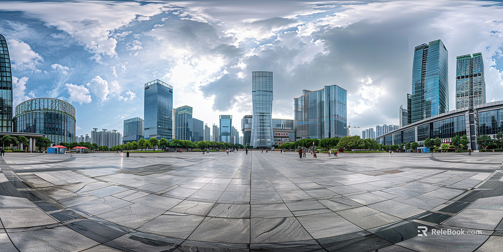 City Outdoor Square Skyline Panoramic HDR texture