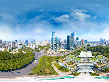 Urban Bird's Eye View Highway Blue Sky Day HDR texture (ID:ffach794746)