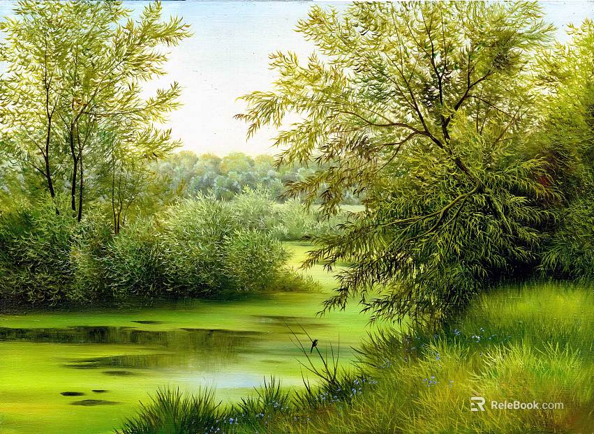 Plant painting texture
