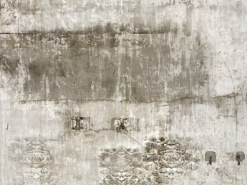 Broken white walls of cement 3d model