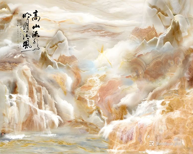 New Chinese Style Chinese Yana Marble Background Wall Marble Painting Stone Painting texture