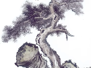 Ancient Tree Decorative Painting texture (ID:ffabf5921)