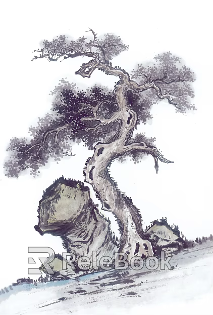 Ancient Tree Decorative Painting texture