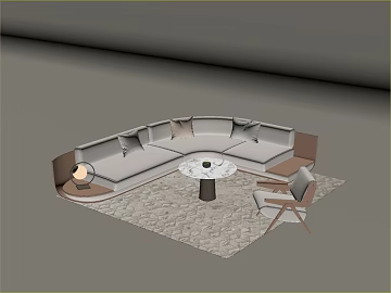 Modern light gray fabric sofa combination texture (ID:ffaeh646686)
