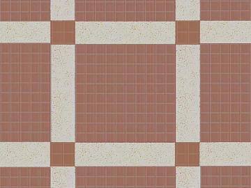 Red brown rice white mosaic floor tile public space texture (ID:ffaeh423686)