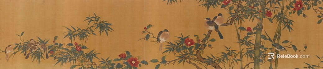 Song Style Aesthetics Landscape Decorative Painting Scroll Entrance Living Room Celebrity Monuments Zen Realistic Study Tea Room Flower and Bird Painting Retro Painting texture