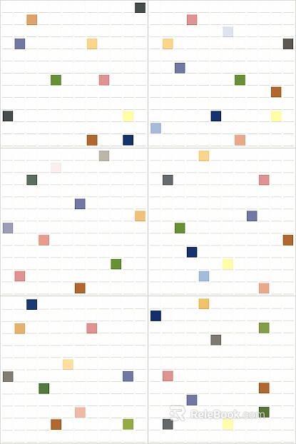 Colorful Small Plaid Mosaic Tile texture