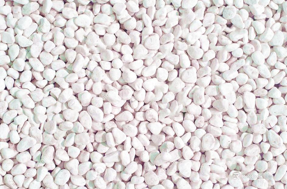 White cobblestone courtyard ground texture