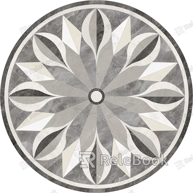 Marble Parquet Round Black and White Ground Parquet texture