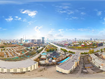 HDR urban ecological greening panorama texture (ID:ffach458203)