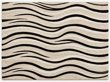 Rice-colored zebra-striped rug texture (ID:ffaeh447524)