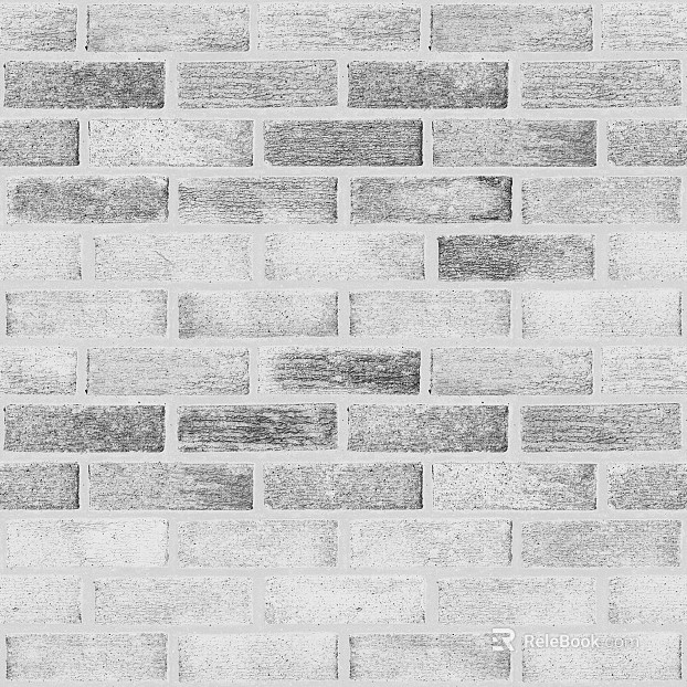 Grey-white antique brick wall decoration texture